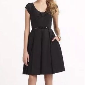 Kate Spade Black Sweeney Bow Detail Scoop Neck  Fit & Flare Dress - 10